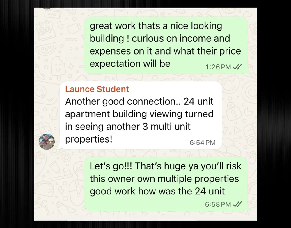 Launce: another connection, a 24-unit apartment building viewing.