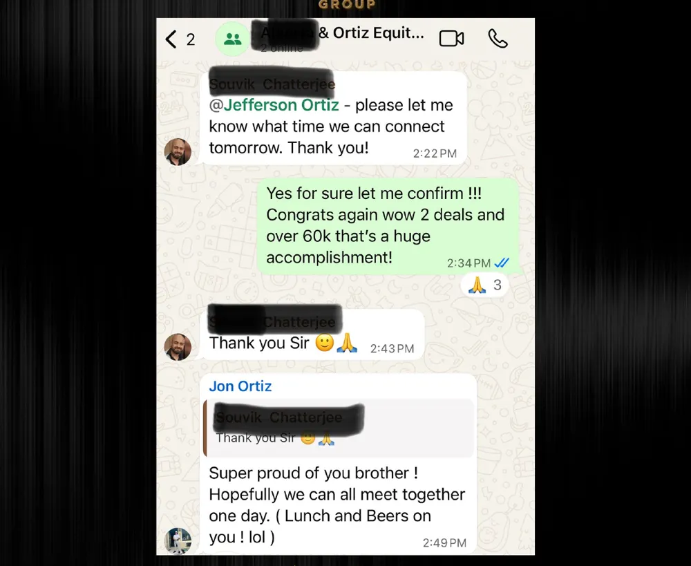 “2 deals and over 60k”, a student confirms their progress.